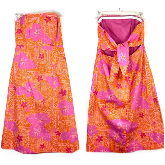 Lilly Pulitzer Dresses & Skirts - Lilly Pulitzer Dress Strapless Tiki Size 2